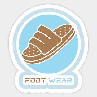 Men Footwear Single Slipper Shoe Sticker design vector. Men fashion object icon concept. Boys Outdoor shoe sticker vector design. Flip flop icon or Slipper logo design. Sticker